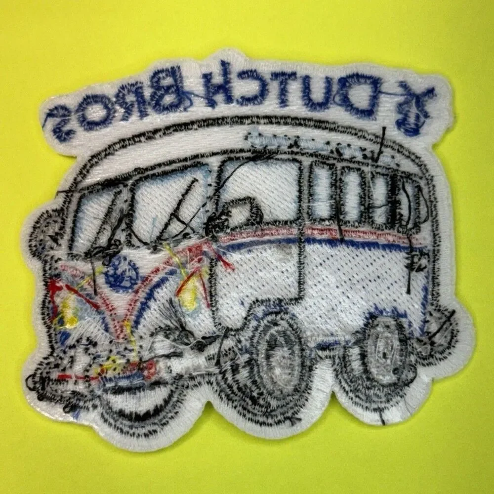 RARE! Dutch Bros Patch classic van  Embroidered Iron-On or sew-On Not Sticker